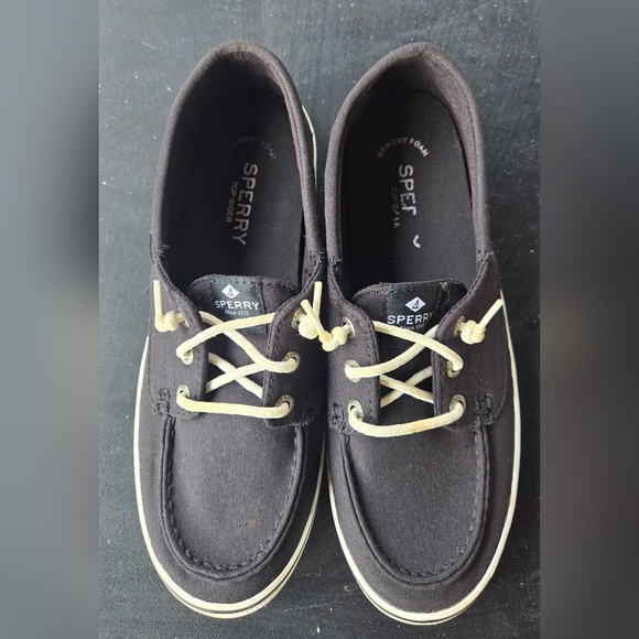 Sperry Shoes - Sperry Black Sneakers Classic Nautical Style‎